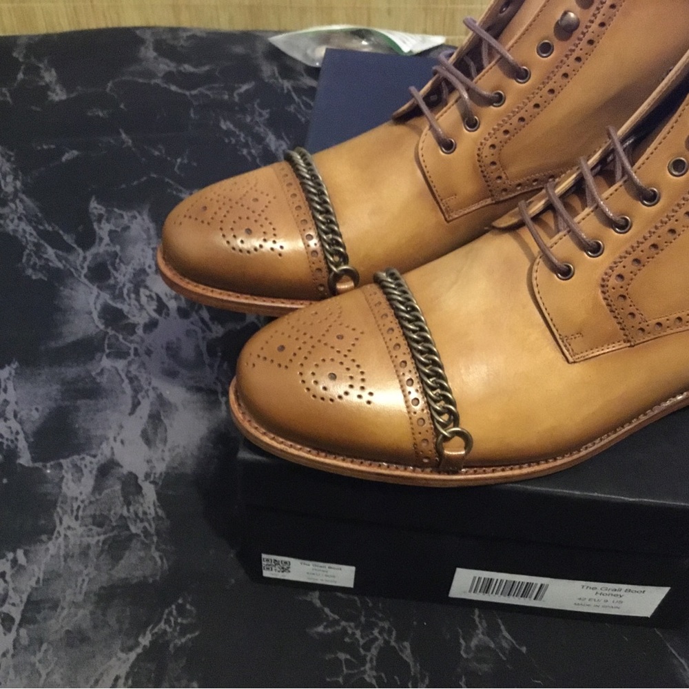 Taft Mens The Grail boot in Honey. - Picture 6 of 10